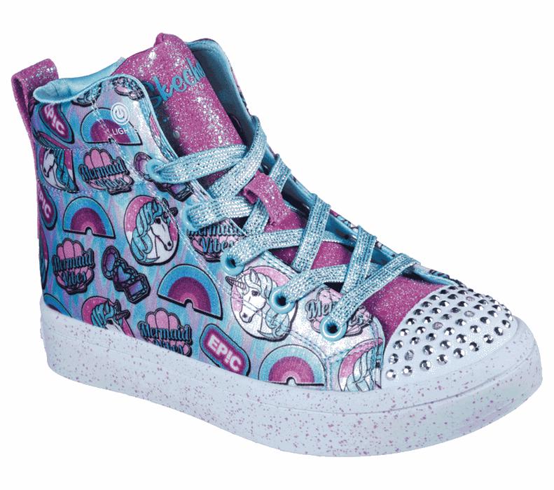 Skechers Twinkle Toes: Twi-Lites - Unicorn Vibes - Girls Sneakers Light Turquoise/Multicolor [AU-ZS4